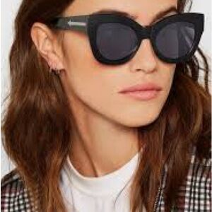 Karen Walker Northern Lights Black Cat-Eye Sunglasses